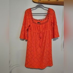 Women's Coral Above The Knee Dress, Med